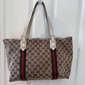 Gucci monogram canvas tote